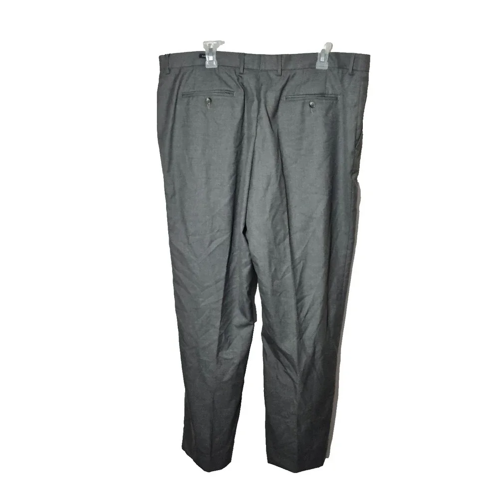 Joseph & Feiss Classic FitPants Mens 42x32 Gray Wool Blend  Dress Office NEW